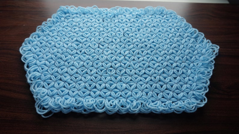 crochet Table cover crochet tablecloth,crochet rectangular table cover Coffee table cover,Housewarming gift Floral center table cover set