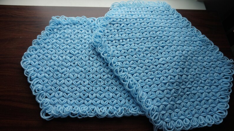 crochet Table cover crochet tablecloth,crochet rectangular table cover Coffee table cover,Housewarming gift Floral center table cover set