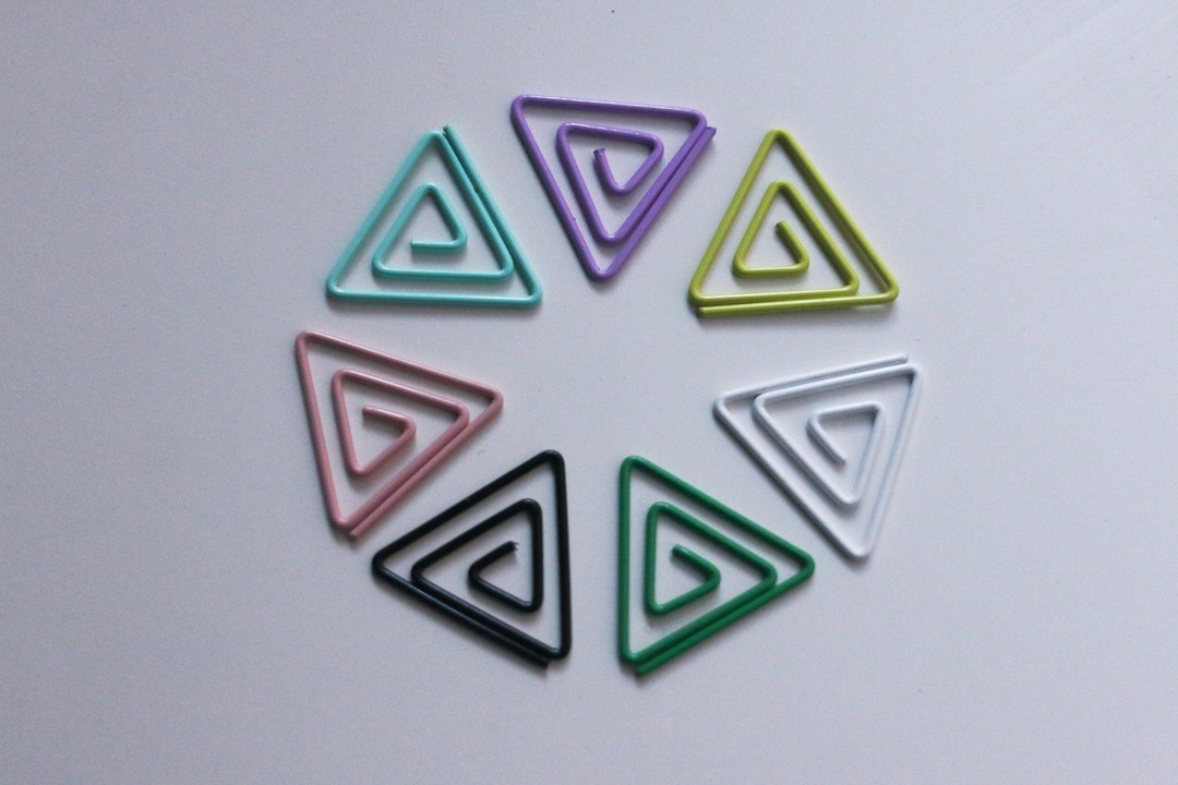 Triangle Paper Clip Set Decorative Paper Clips - Etsy