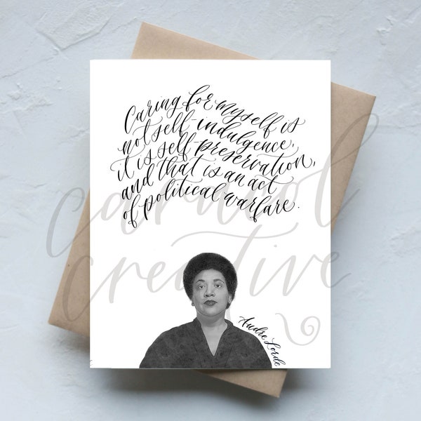 Audre Lorde Card | Queer Postcard | Calligraphy Art