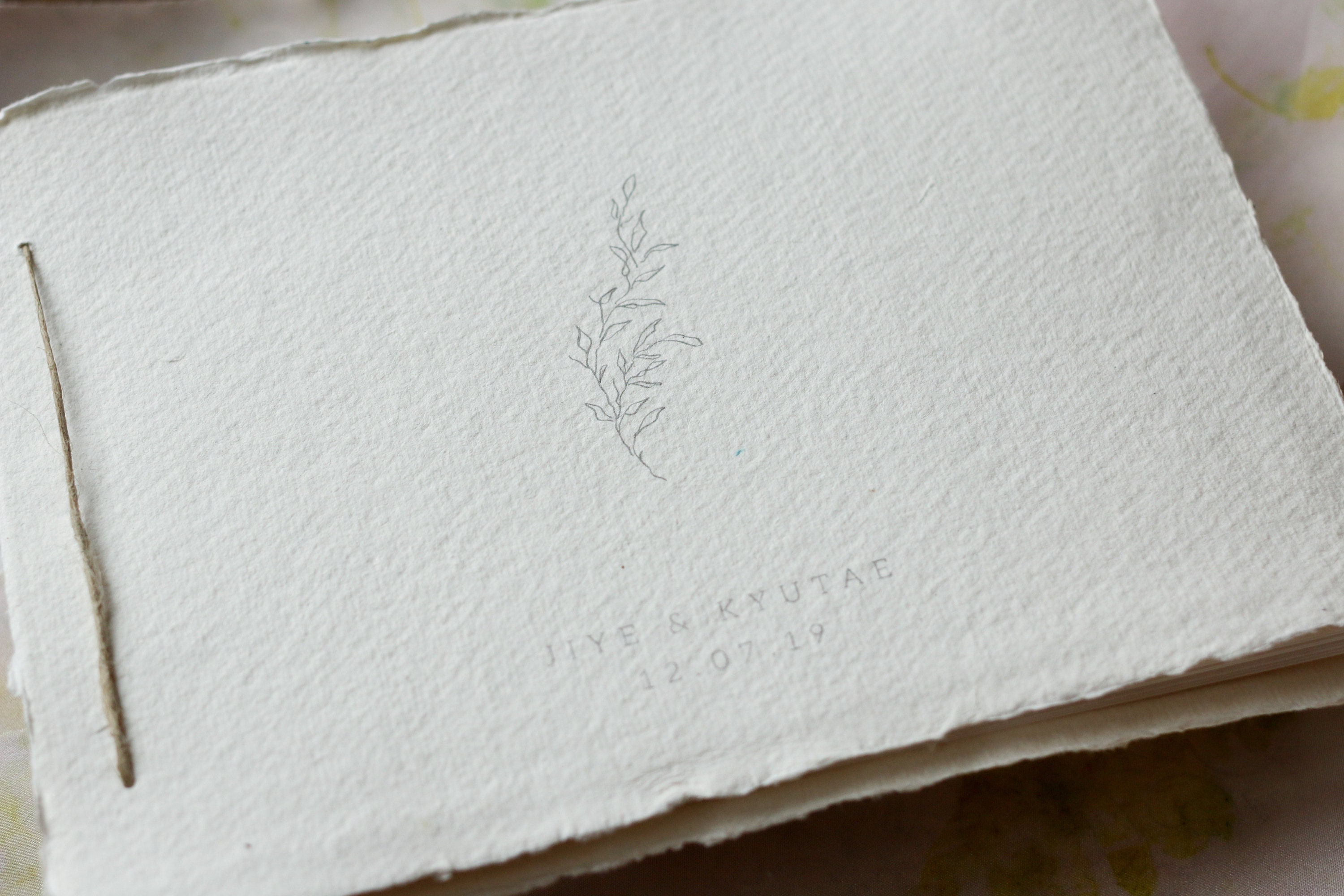 Handmade Paper Wedding Guest Book Personalized Custom Book Etsy