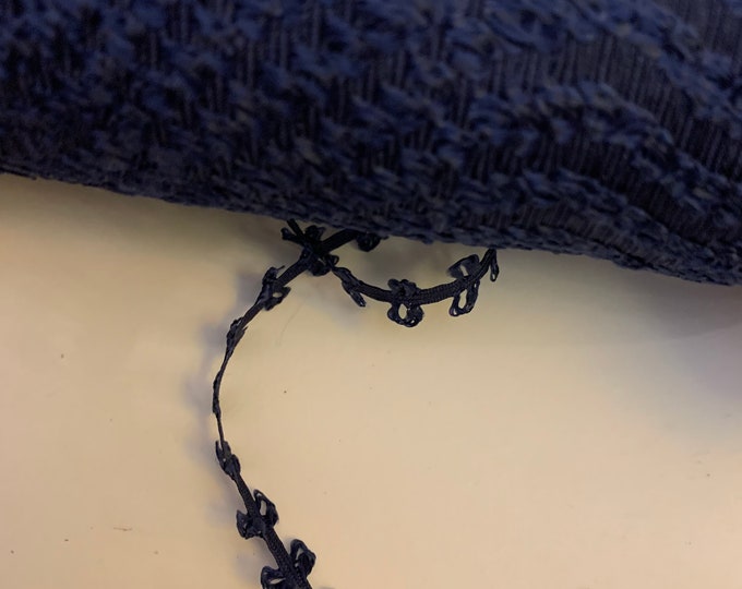 Vintage Novelty Double Loop Navy Ribbon 2 yards 891