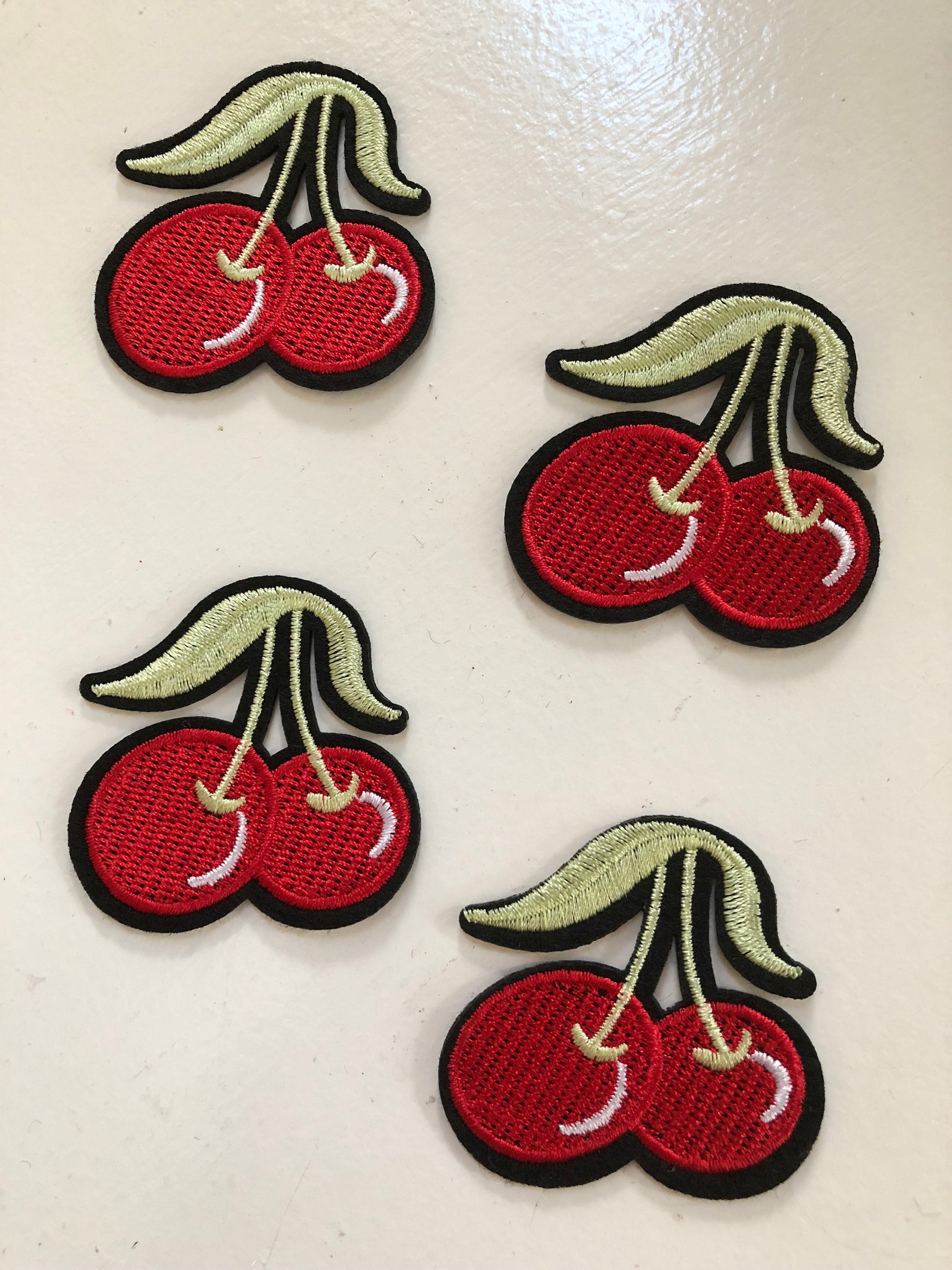Darling Novelty Cherry Iron On Patches Set of 4 0318 Etsy
