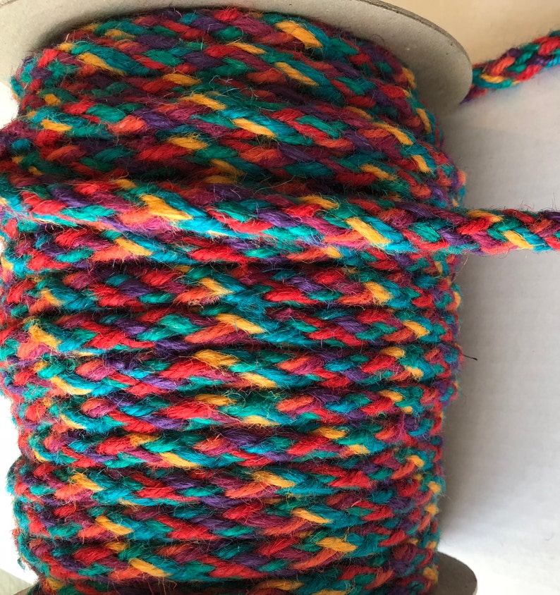 Multi Colored Jute Braided Rope Etsy