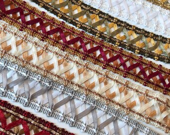 1" Satin Novelty Criss Cross Ladder Trim