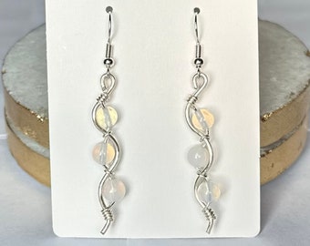 Twisted Vine Opalite Crystal Earrings