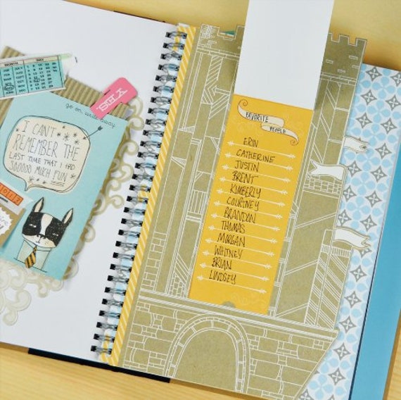 K Company Smash Scrapbook Divider Tabs Doodle Design Etsy