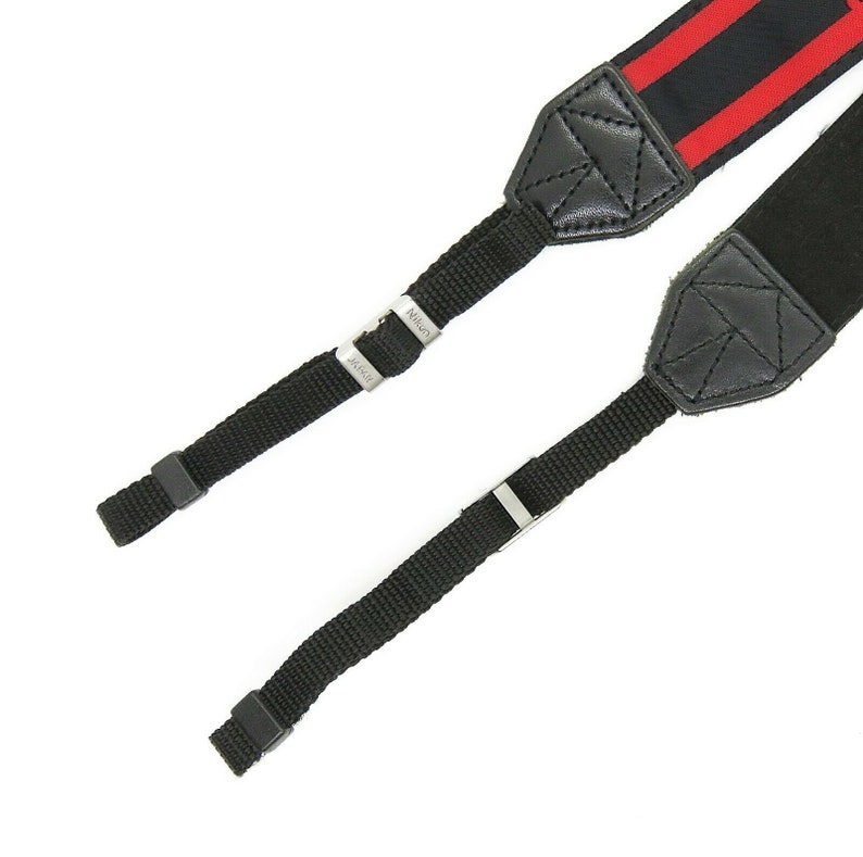 nikon neck shoulder strap for nikon slr camera redblack original vintage 2744