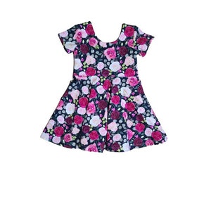 Twirl Dress / 6m- 5Y / Floral Dress / Fall Dress / Girl Dress / Baby Dress / Toddler Twirl Dress / Flower Dress Twirly