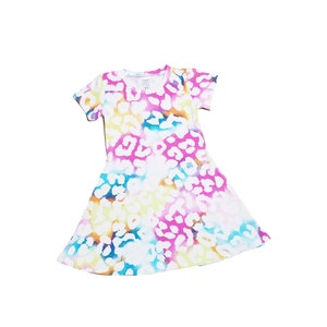 Neon animal print dress / 6m-2T / Baby Dress /Toddler Dress / Summer Dress  / Animal Print Baby / Animal Print Toddler / Leopard Dress