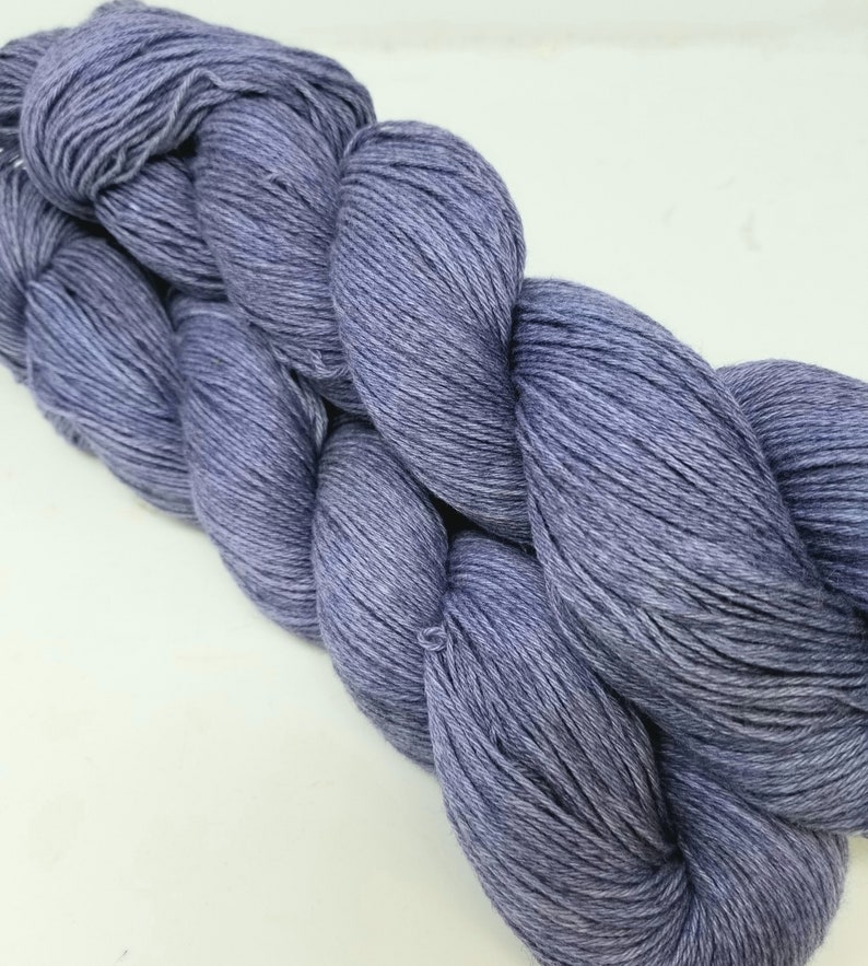 Denim Cotton cotton and wool sock yarn blue sock yarn Etsy
