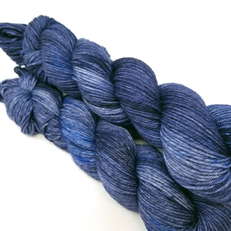 Blue Jean Saturday DK hand dyed dk yarn blue denim dk yarn Etsy