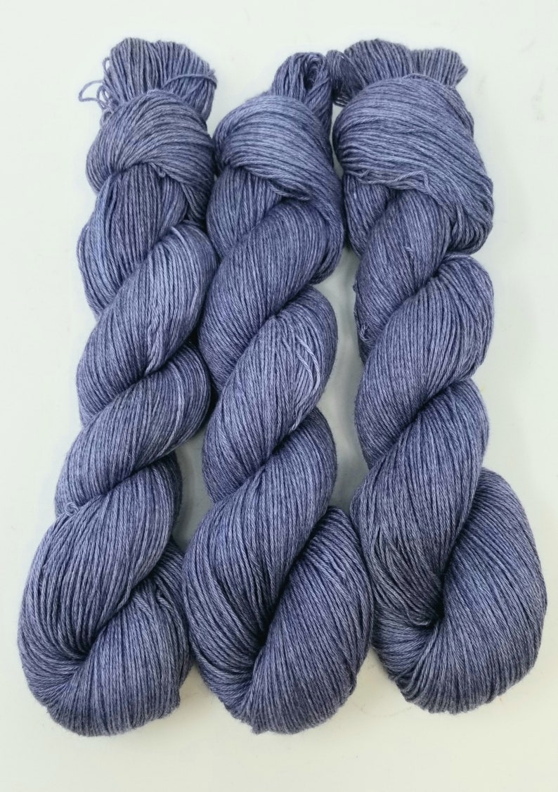 Denim Cotton cotton and wool sock yarn blue sock yarn Etsy