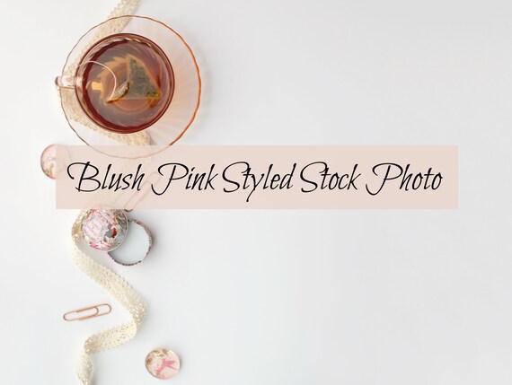 Blush Pink Styled Desktop Stock Photo Rose Gold