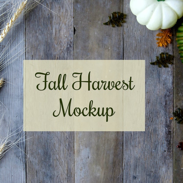 Fall Harvest Desktop Mockup - Autumn Background - Styled Stock Photography - Styled Desktop - Thanksgiving Stock Image - Digital Paper
