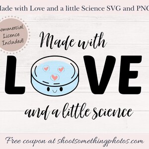 Made with Love and ein wenig Wissenschaft IVF SVG - Unfruchtbarkeit Vektorgrafik - Schwangerschaftsankündigung PNG - Fruchtbarkeit Zitat Clipart