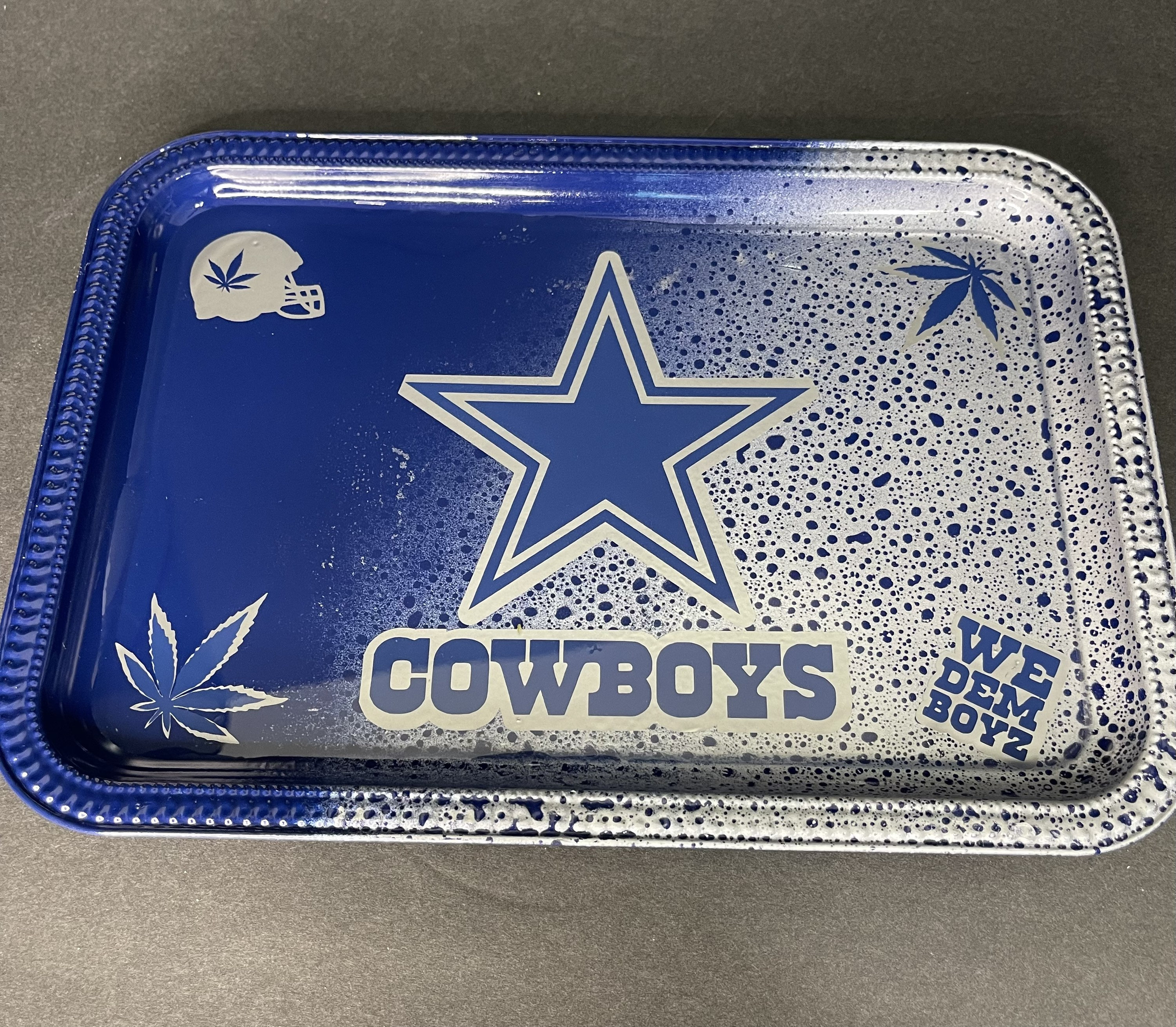 NFL Themed Tray Dallas Cowboys Rolling Tray Serving Tray Cowboys 420