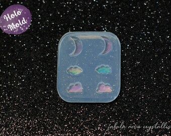 Holo Gießform - Holographische Gießform - Holo Gießform - Wolke - Ohrring Gießform - Harz Ohrring Gießform - Silikonform - Harz Gießform - Winzige Gießform