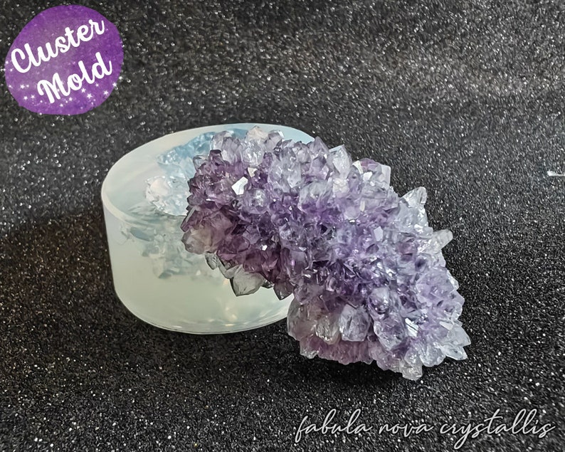 Crystal Mold Amethyst Mold Resin Crystal Mold, Geode Mold Crystal Cluster Mold Silicone Molds For Resin Geode Art Cluster Mold image 1