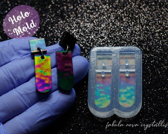 Holo Mold - Holograph Mold - Holo Mould - Resin Earring Mold - Earring Mold - Earring Mould - Silicone Mold - Resin Mould - Geometric Mold