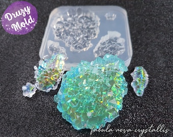 Druzy Mold - Resin Molds - Geode Mould - Silicone Molds - Grippy Mold - Jewelry Molds - Crystal Mold - Resin Crystal - Crystal Grippy Mold