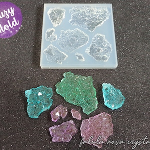Druzy Mold - Resin Molds - Geode Mould - Silicone Molds - Crystal Cluster Mold - Jewelry Molds - Crystal Mold - Resin Crystal - Silikon Form
