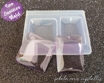 Pendant Silicone Mold: Resin Jewelry Mould with Two Cavities
