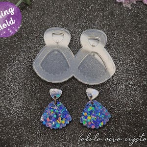 Scallop Earring Mold - Resin Earring Mold - Earring Mold - Circle Earrings Molud - Silicone Mold - Resin Molds - Silicone Mold For Resin