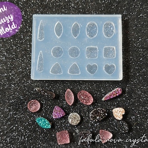 Mini Druzy Mold - Mold For Resin - Resin Mold - Druzy Mold - Stud Earring Mold - Resin Earring Mold - Silicone Mold For Resin - Crystal Mold