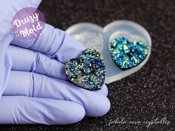 DeryArcle 4 Pièces Moule Coeur Resine, Heart Sign Silicone Mold, Moulle