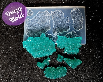 Druzy Mold Resin Molds Geode Mould Silicone Molds Grippy Mold Jewelry Molds  Crystal Mold Resin Crystal Crystal Grippy Mold 