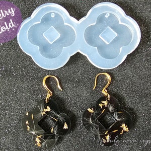 Earring Mold - Jewelry Mold - Silicone Mold - Resin Earring Mold - Silicone Resin Mold - Resin Pendant Mold - Pendant Mold - Resin Moulds