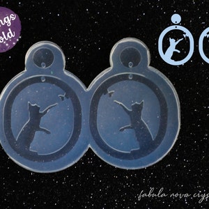 Cat Earring Mold - Cat Mold - Earring Mold - Resin Earrings Mould - Silicone Mold - Resin Molds - Silicone Mold For Resin - Resin Earrings