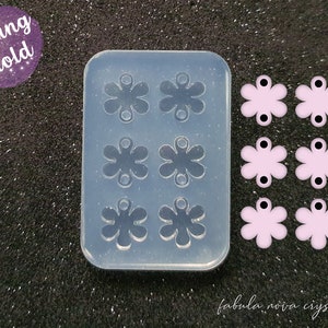 Dangle Earring Mold - Flower Mold - Stud Earring Mold - Resin Earring Mold - Earring Mould - Silicone Mold - Resin Mold - UV Resin Mold