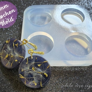 Cabochon Mold - Circle Mold Resin - Silicone Mold - Resin Molds - Flat Cabochon Mold - Round Resin Mold - Pendant Mold - Jewelry Mold