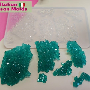Druzy Mold - Resin Molds - Geode Mould - Silicone Molds - Crystal Cluster Mold - Jewelry Molds - Crystal Mold - Resin Crystal - Silikon Form