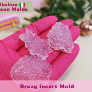 Druzy Einlegeform - Druzy Einlegeform - Silikon Einlegeform - Druzy Mould - Geode Einlegeform - Kristallform - Silikonform für Harz