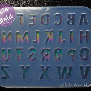 Alphabet Form - Holo Mold - Holographische Gießform - Buchstaben Gießform - Harz Form - Silikonform - Harz Gießform - Buchstaben Silikonform - Silikonform