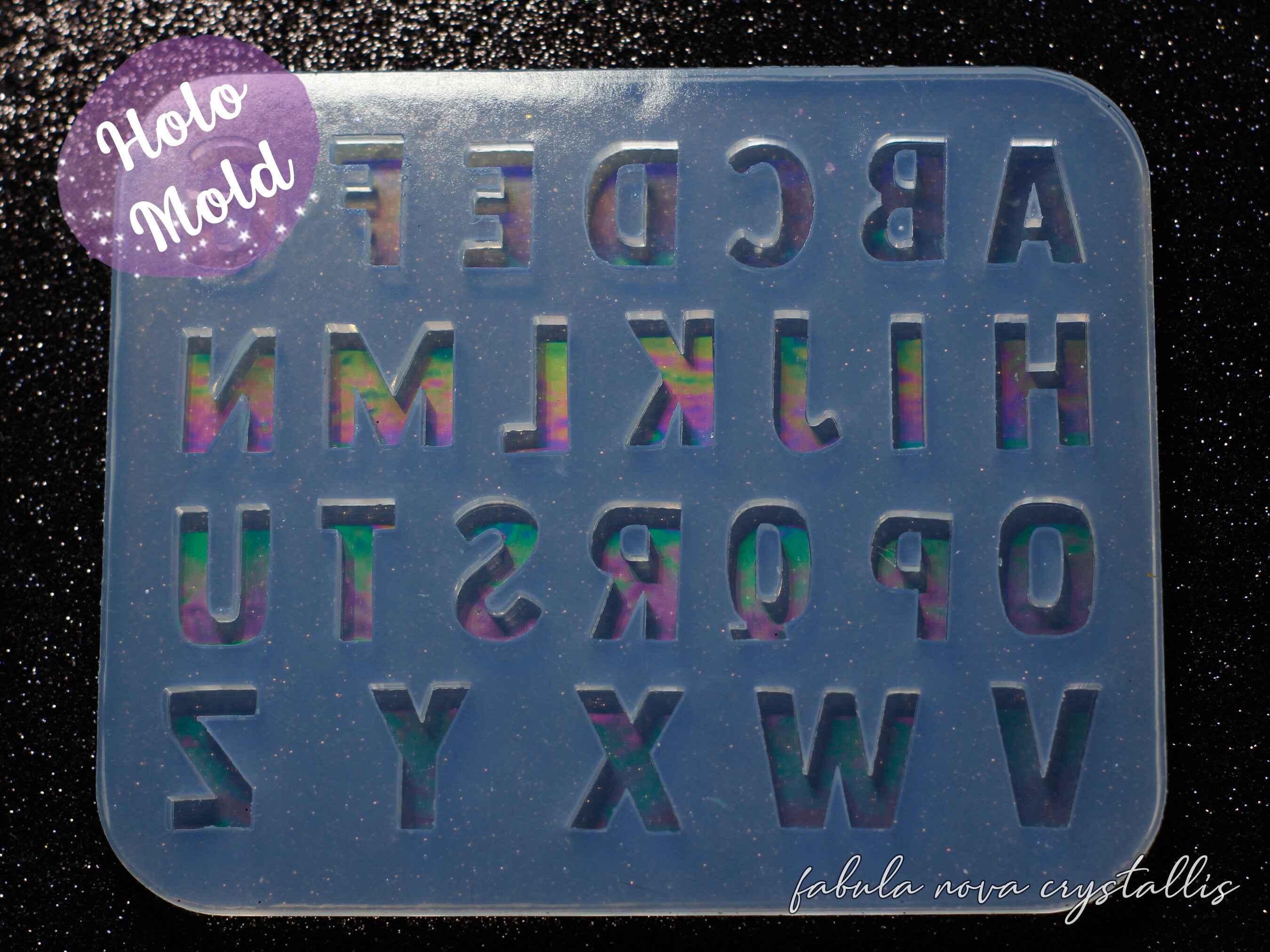 Set of Druzy Alphabet molds