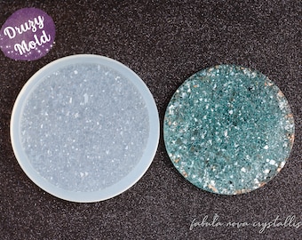 Druzy Coaster Mold - Crystal Coaster Mold - Resin Mold - Silicone Mold - Druzy Mold - Crystal Mold - Druzy Coaster - Crystal Coaster