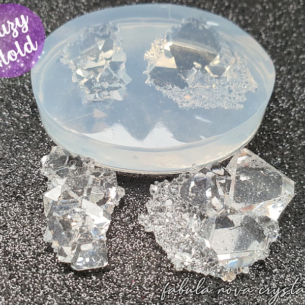 Druzy Mold - Resin Molds - Geode Mould - Silicone Molds - Crystal Cluster Mold - Freeform Crystal Mold - Crystal Mold - Silikon Formen