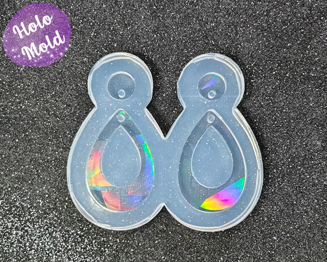 Holographic Mold for Resin Holo Mould Resin Earring Mold Holographic