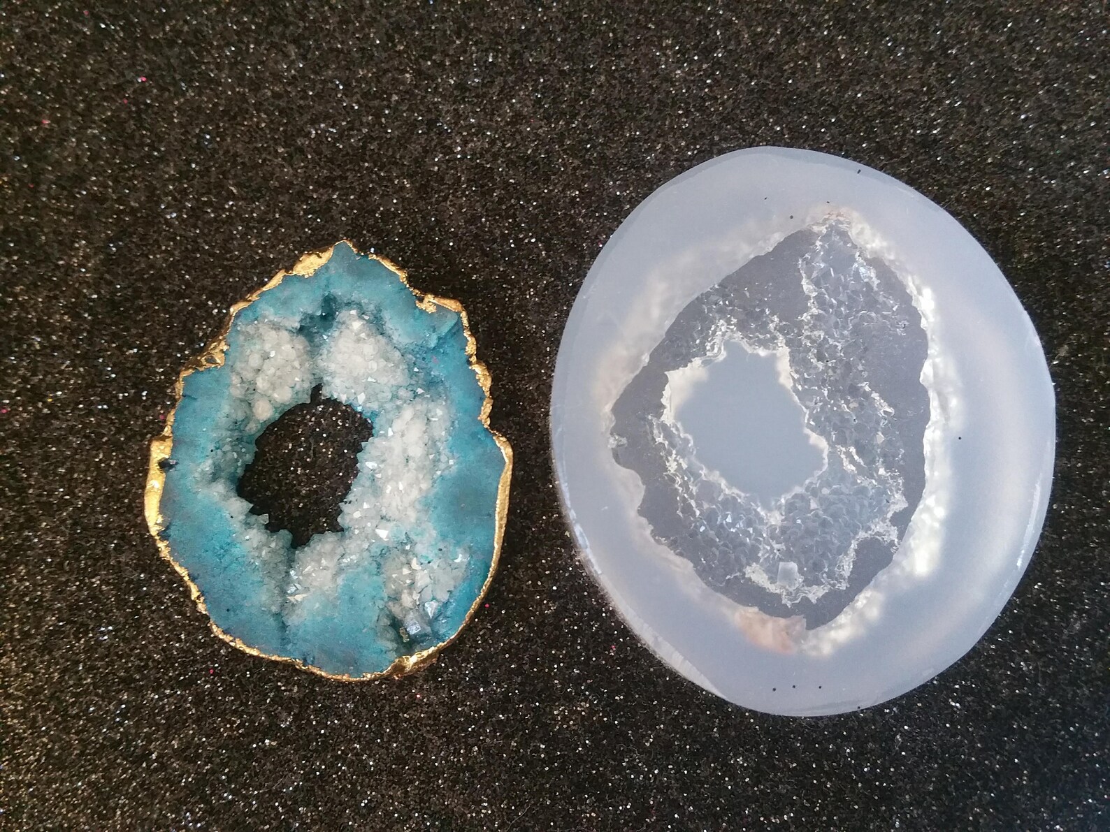 Diamant-Kristallform Silikonformen, 2 Stück – Für Harz, Gelee & Schokolade, Hitzebeständig Bis 230°C