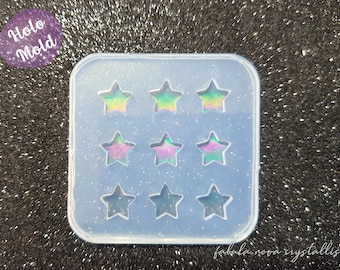 Holografische mal - Holo-hars mal - holografische siliconen mal - holografische hars mal - ster mal - siliconen mal - hars oorbel mal
