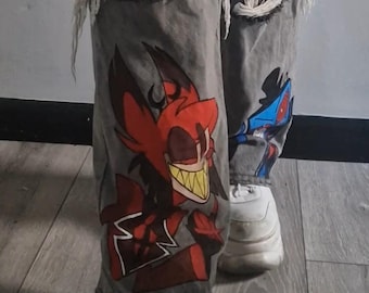 Custom Hand Painted Denim Jeans
