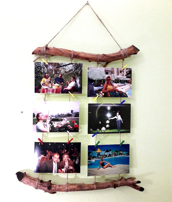 Guirlande Présenter Photos En Bois Avec Pinces - Support Mural Bohème 120 Cm, 18 Pinces, Décoration