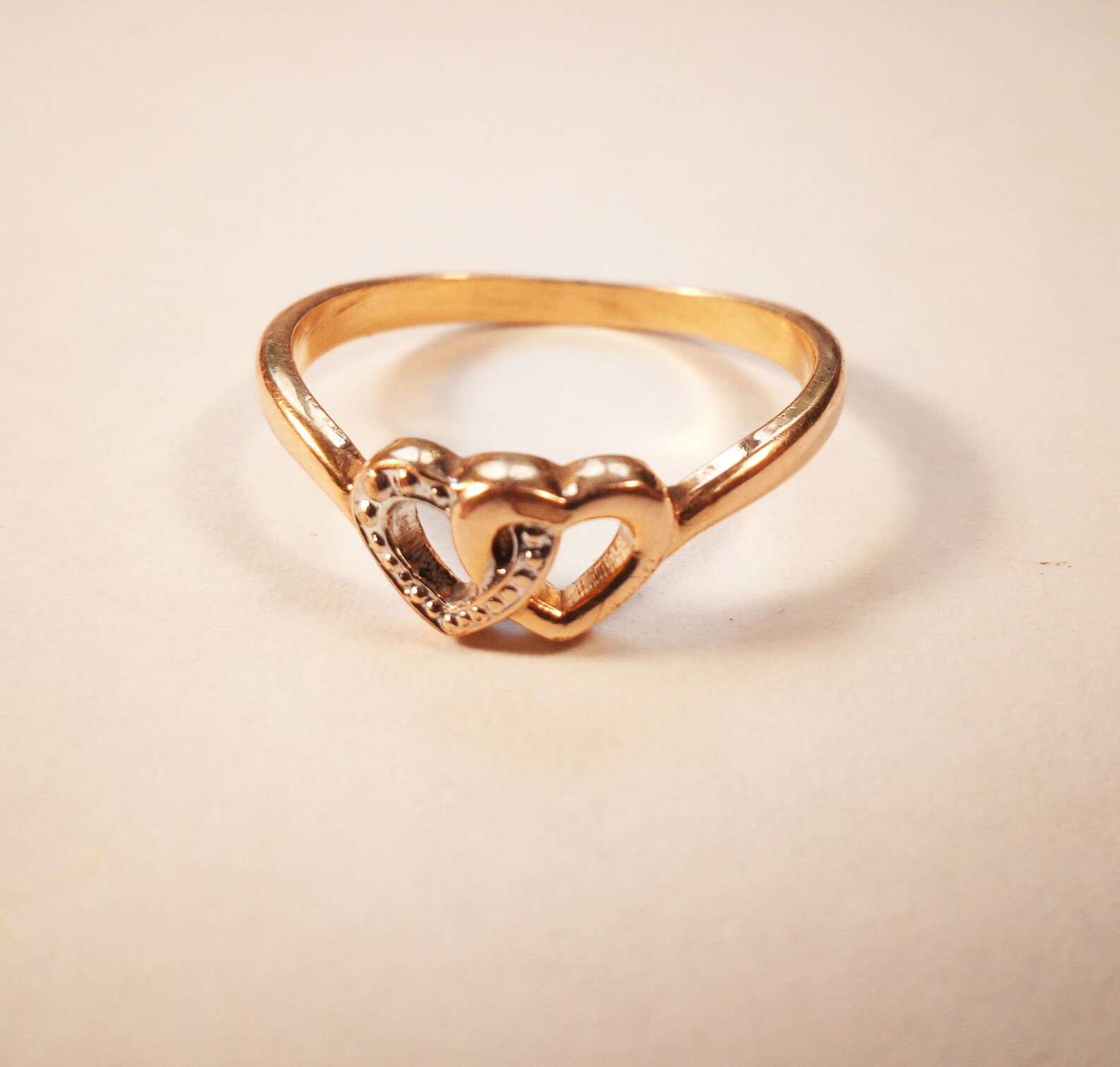 Vintage Promise Ring Size 6 Engagement Double Heart Ring for Etsy