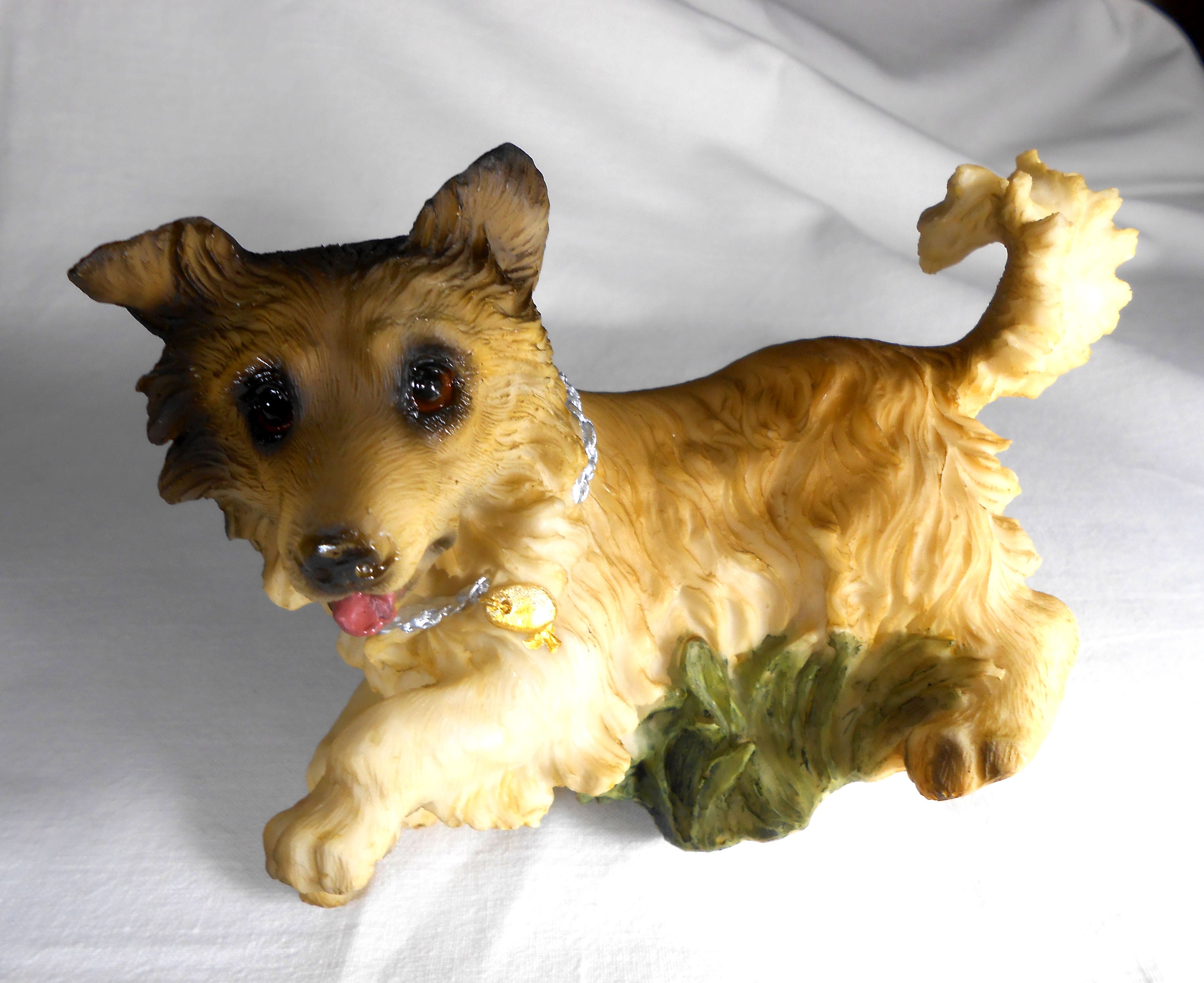 Adorable Dog Figurine Lovely Polystone Collectible Miniature Etsy
