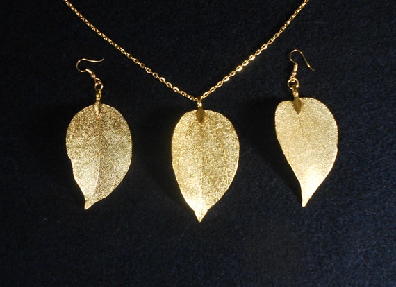 gold aspen leaf earrings