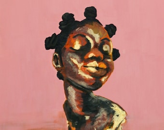 I am Every Woman - black woman fine art print with gold accents
